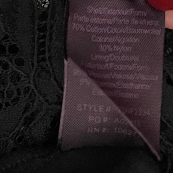 Hale Bob Small Cold Shoulder Lace Top With Tassel Tie Detail in Black - Picture 6 of 6